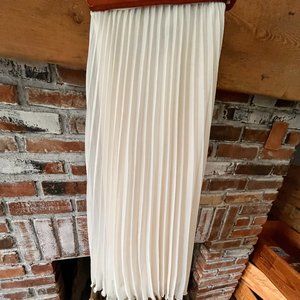 White Silky Pleated Skirt